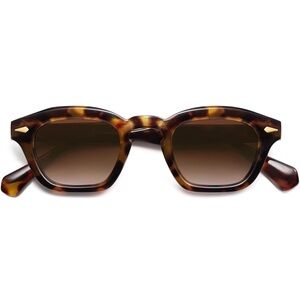 Revolve Appasal Small Retro Square Sunglasses- Tortoise/Brown